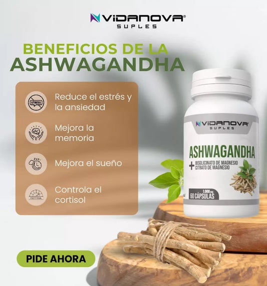 Ashwagandha + Magnesio 1000mg 60 CAPS